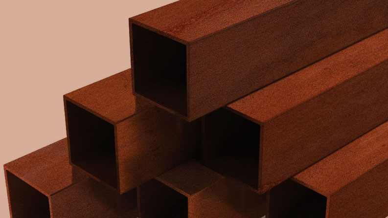 Corten steel pipes