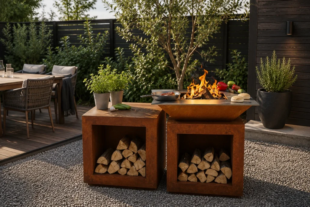 Outdoor fireplace / grill Leo