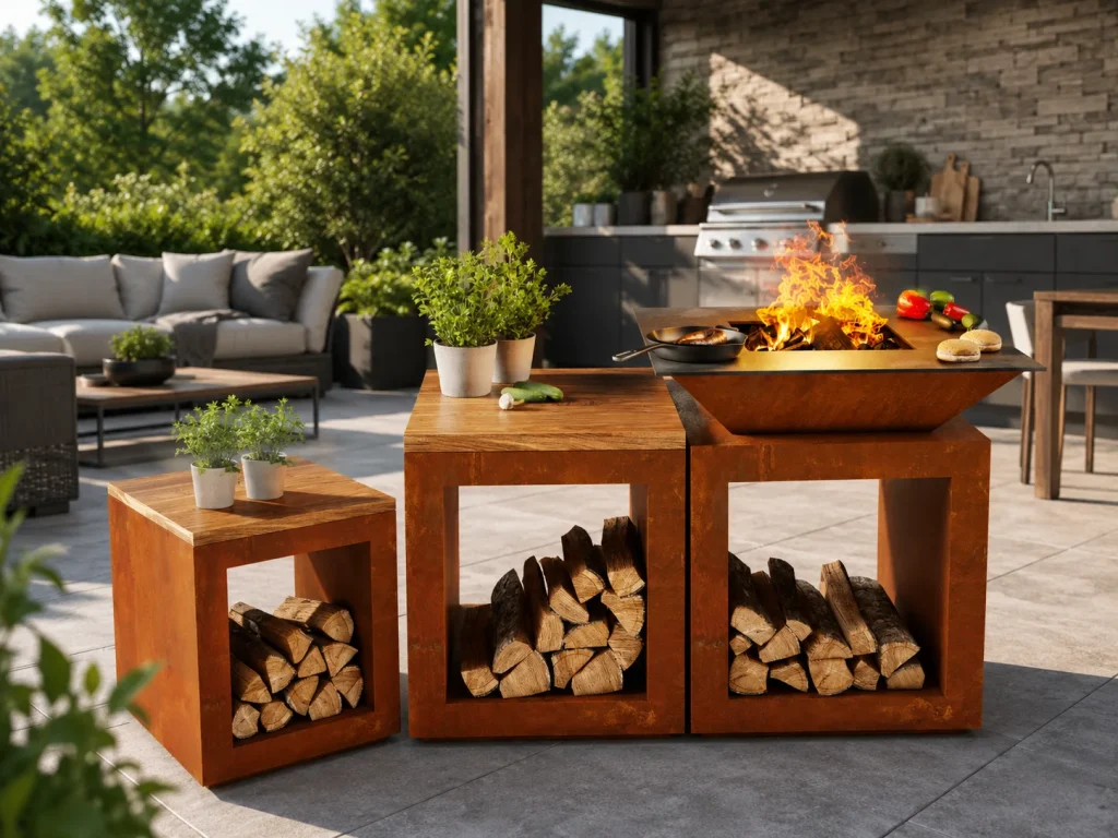 Outdoor fireplace / grill Leo