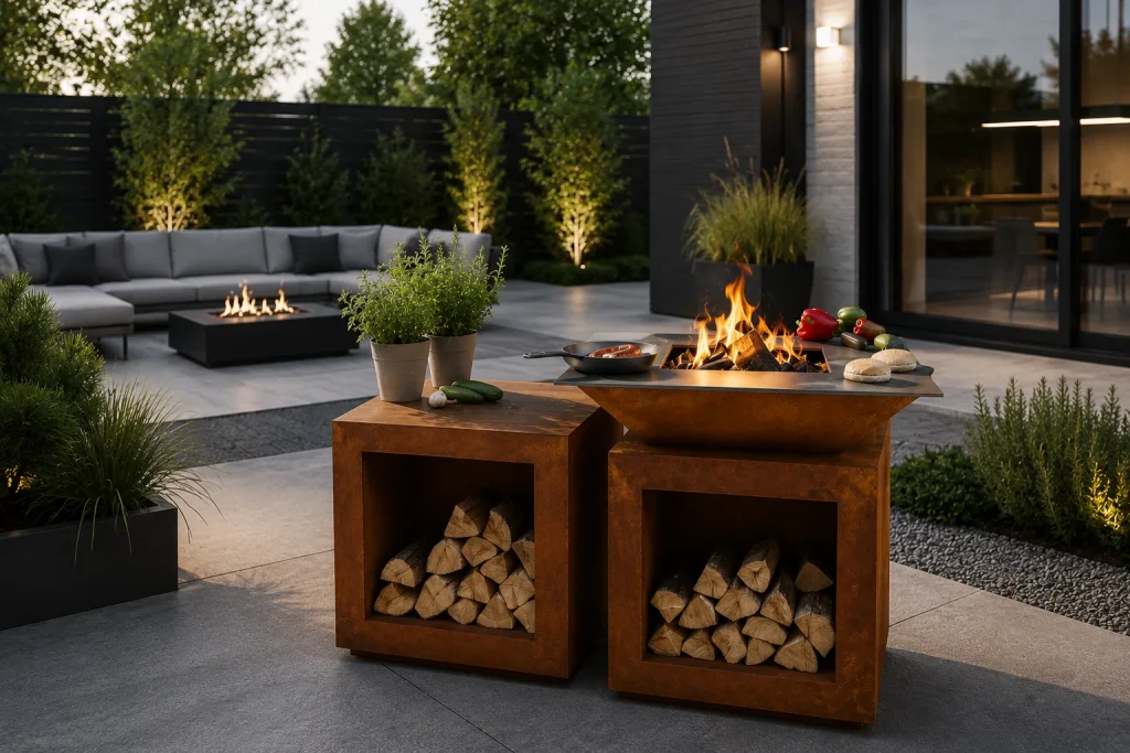 Outdoor fireplace / grill Leo