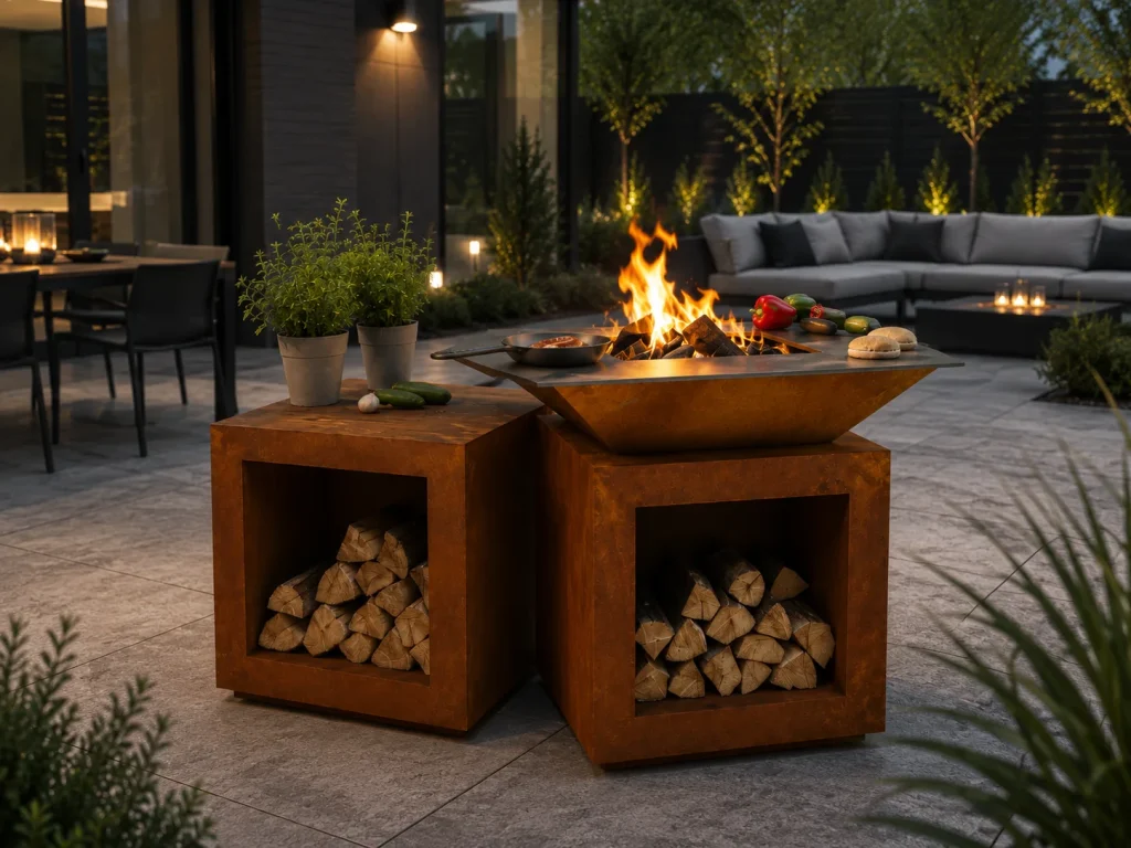 Outdoor fireplace / grill Leo