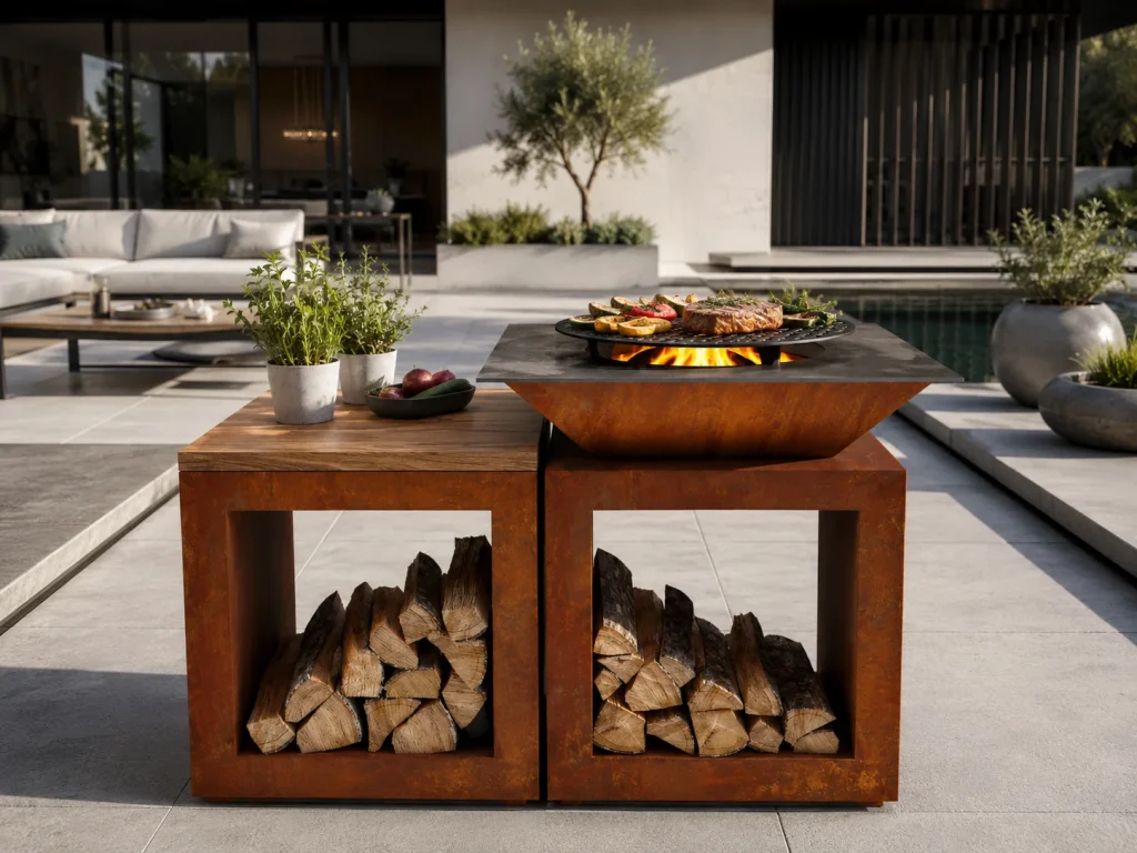Outdoor fireplace / grill Leo